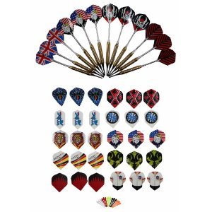 12 Bulls Brass Darts +100 Bulls Spezial Spitzen + 30 Flights - 1