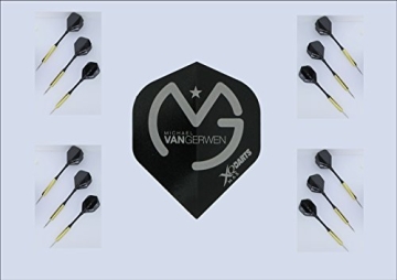 12 Stück Michael van Gerwen Steeldarts inkl. 1 Satz MvG Flights - 1