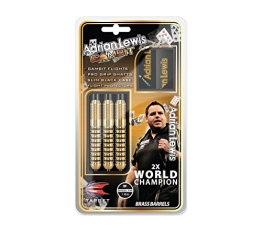 18g ADRIAN LEWIS GAMBIT BRASS DARTS SET - 1