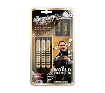 20g ADRIAN LEWIS GAMBIT BRASS DARTS SET - 1