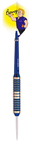 21g RAYMOND VAN BARNEVELD BRASS blau DARTS SET UNICORN - 1