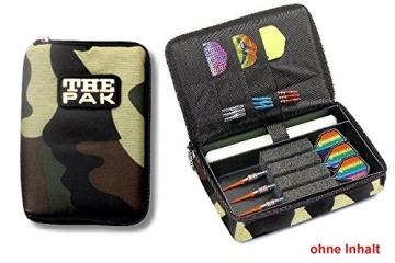 Darttasche THE PAK, Farbe camo strapazierfähige Nylon-Tasche für 1-2 Sets montierter Darts und zusätzlichen Fächern für Flys und Ersatzschäfte. (ohne Inhalt) - 1