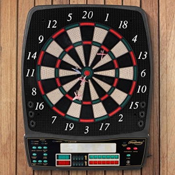 Physionics Elektronische Dartscheibe mit LED-Anzeige mit 12 Dartpfeilen und 100 Ersatz-Pfeilspitzen - 9