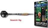 Softdart Winmau "SIMON WHITLOCK, 24 k GOLD PLATED " 18gr Eine Klasse für sich und weltweit einmalig ist dieser Softdart mit einer 24 k Vergoldung im vorderen Bereich des Barrels. - 1