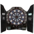 Solex Dartboard Electronic Dart bull Legend 8 Player KabineTT, mehrfarbig, 50 x 46 x 5.5 cm, 43325 - 1