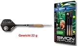 Steeldart Winmau "SIMON WHITLOCK 24k GOLD PLATED", 22 g., 90% Tungsten Eine Klasse für sich und weltweit einmalig ist dieser Softdart mit einer 24 k Vergoldung im vorderen Bereich des Barrels. - 1