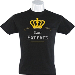T-Shirt Rundhals Dart Experte schwarz Herren Gr. S bis 5XL, Größe:XL - 1