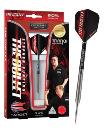 Target Darts Dartpfeile Stephen Bunting, 90 % Wolfram, mit Stahlspitze, 23 g - 1