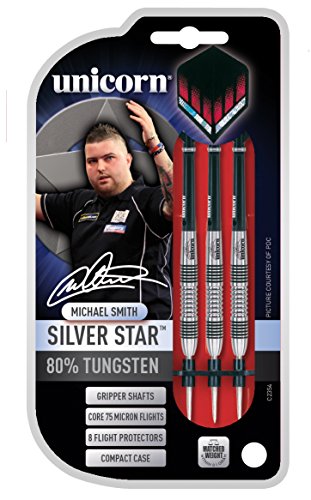 Unicorn Sternprojektor Michael Smith-Darts-Silber, 22 g - 2